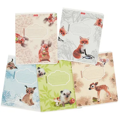 Тетрадь в клетку Hatber, "Пушистые зверушки", 12 листов, в ассортименте - фото 7