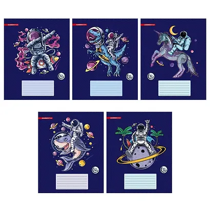 Тетрадь в линейку Academy Style, "Космическое приключение", 12 листов - фото 1