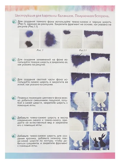 Набор для творчества. Картина валянием "Полуночная встреча" - фото 4