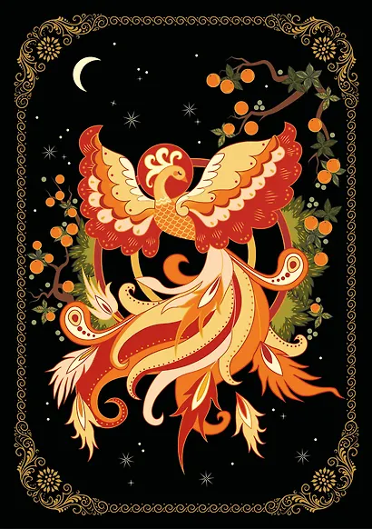 Блокнот Жили-были. Палеха «Жар-птица» (формат А5, 144 стр., блинтовое тиснение, тонированный блок) - фото 1