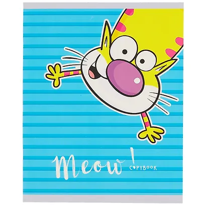 Тетрадь в клетку Unnika, "Весёлый кот", 48 листов, в ассортименте - фото 3