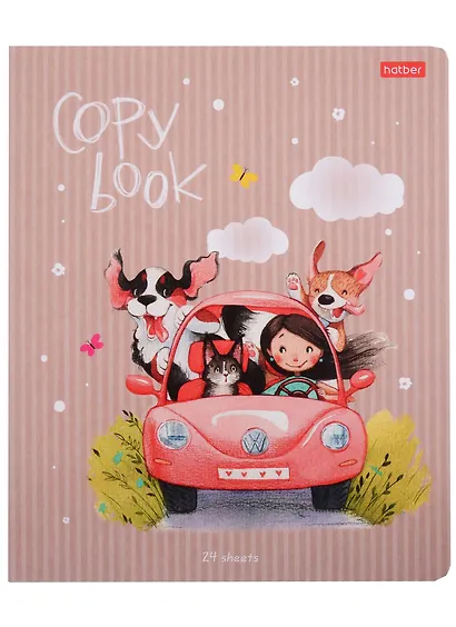 Тетрадь в клетку Hatber, "Вместе весело", 24 листа, в ассортименте - фото 1