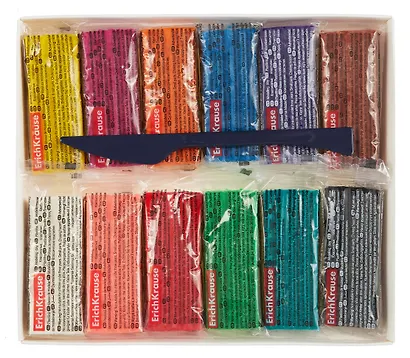 Пластилин 12 цветов 216г "Jolly Friends", Erich Krause - фото 2