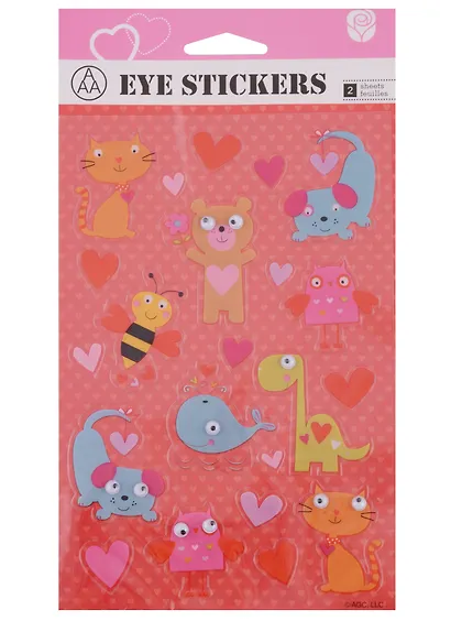 Наклейки-глазастики морские животныеYZ-B-10 и животные - фото 1