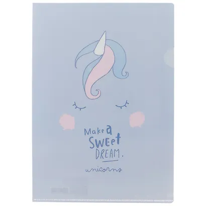 Папка-уголок «Pastel unicorn», А4 - фото 1