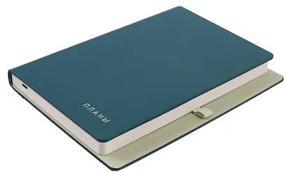 Ежедневник недат. А5 136л "Twist" зеленый, интегр.переплет, иск.кожа, тисн.фольгой, скругл.углы, петля д/ручки, тонир.блок, ляссе, инд.уп - фото 3