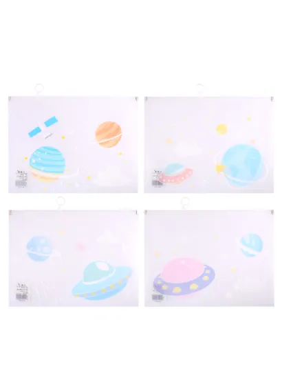Папка на молнии А4 "Planets" с расширением, ассорти - фото 2