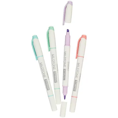 Текстовыделители Hatber, Pastel, двухсторонние 4 цвета - фото 2