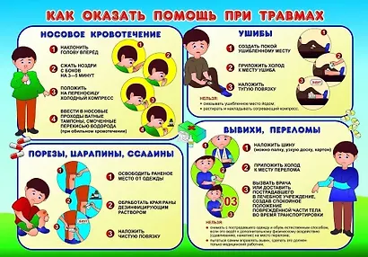 Комплект из 4-х плакатов "Первая медицинская помощь" с методическим сопровождением. ФГОС. ФГОС ДО - фото 2