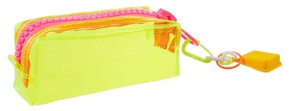 Пенал-косметичка с большой молнией "Neon combi" ПВХ, ассорти - фото 10