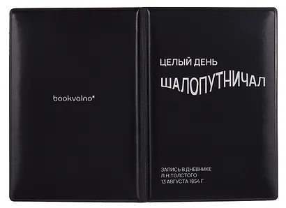 Обложка для паспорта Целый день шалопутничал (черная) (ОП2024-439) Bookvalno - фото 2