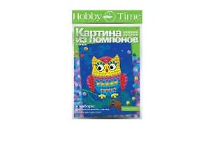 Набор для творчества, HOBBY TIME, Набор №2. Картина из помпонов Сова - фото 1