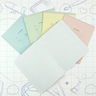 Тетрадь в частую косую линейку Listoff, "Классическая серия", 12 листов, в ассортименте - фото 8