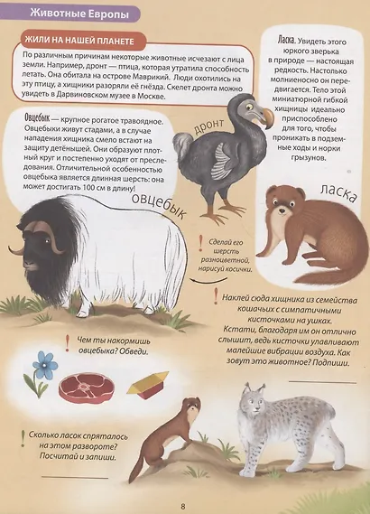 Животные. Активити-атлас с наклейками - фото 4