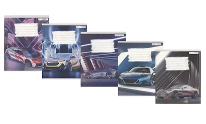 Тетрадь в клетку Listoff, "Суперкары", 18 листов, в ассортименте - фото 1