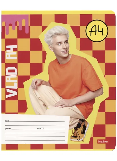 Тетрадь в клетку "Влад А4", 12 листов, в ассортименте - фото 1