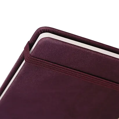 Книга для записей А4- 96л кл. "Joy Book. Брауни" иск.кожа, тонир.блок, скругл.углы, ляссе, резинка - фото 4