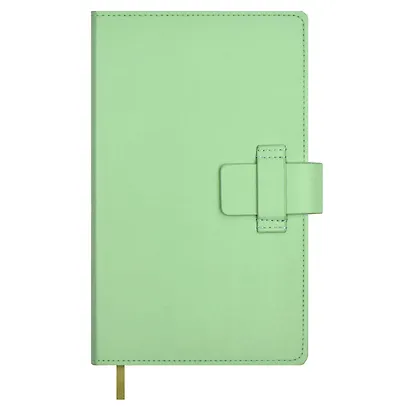 Ежедневник недат. А6+ 160л 125*211 "Краст" оливковый, кожзам, тв.переплет, офсет, ляссе, застежка - фото 1