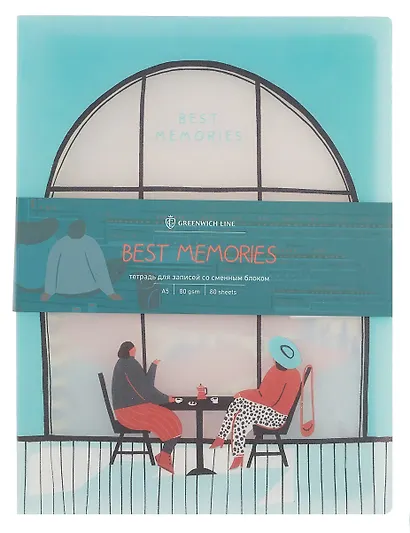 Тетрадь на кольцах в клетку Greenwich Line, Best memories, 80 листов - фото 1