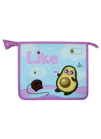 Папка для тетрадей А5 "СЧАСТЛИВЫЙ АВОКАДО" молния, пластик - фото 2