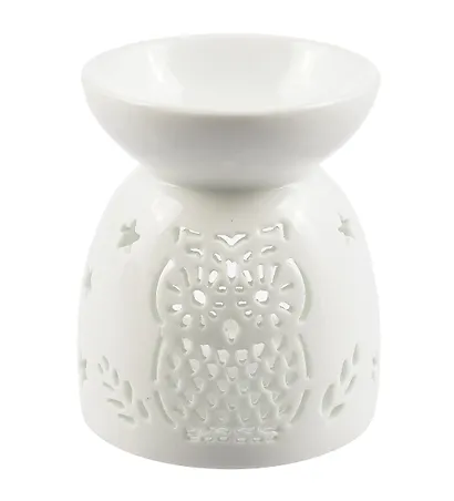 Аромалампа Сова (белая) (керамика) (9х8) (12-07836-C7) - фото 1