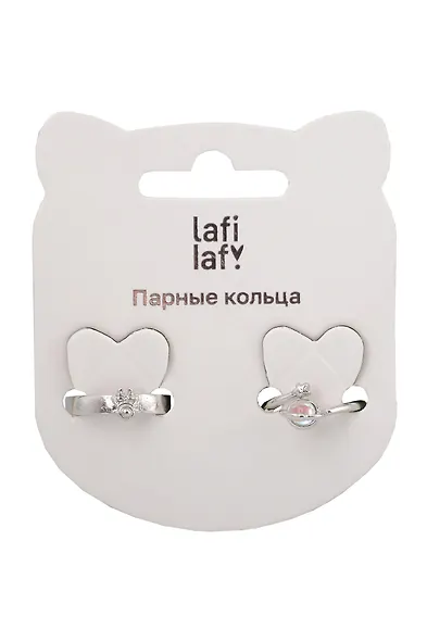 Набор парных колечек «Космонавт и планета», 2 штуки, металл, Lafilaf - фото 2