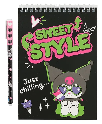 Блокнот Kuromi-2 с ручкой шариковой, А5, 60 листов - фото 3