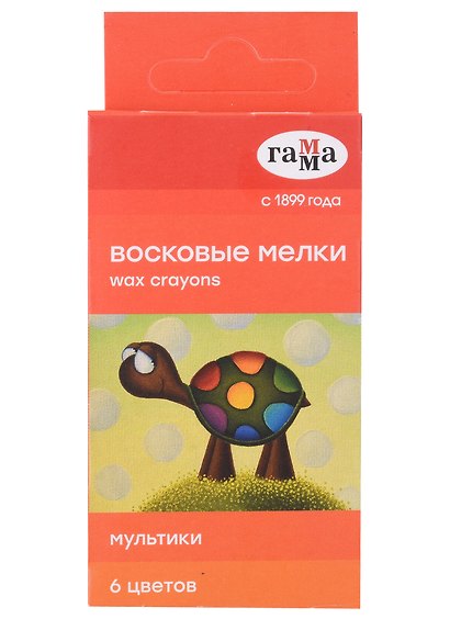 Восковые мелки «Мультики», 6 цветов, ГАММА - фото 2