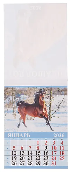 Календарь 2026г 96*135 "Год Лошади. Вид 2" на магните - фото 3