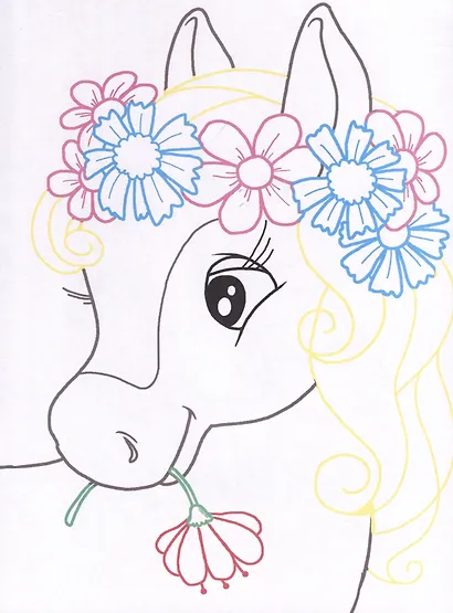 Нарядные куклы и милые пушистики. Раскраски с цветным контуром - фото 4