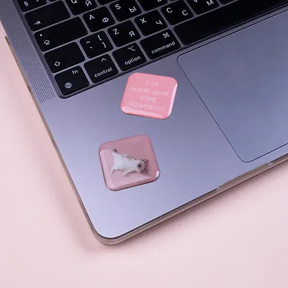 3D стикеры "Я за любой движ, кроме подвижного", коллекция "Забавные питомцы", 2 шт. - фото 5