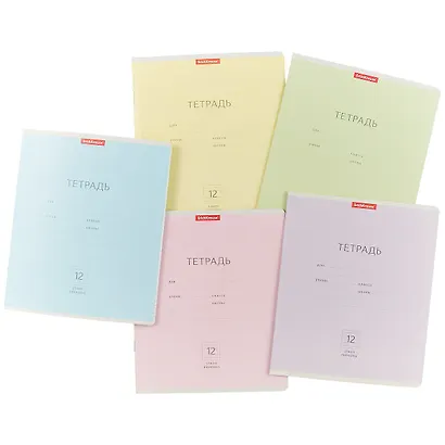 Тетрадь в узкую линейку Erich Krause, "Классика", 12 листов, в ассортименте - фото 3