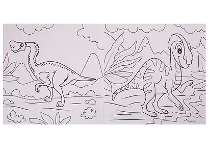 БЛЕСТЯЩАЯ РАСКРАСКА С ПАЙЕТКАМИ. ДИНОЗАВРЫ - фото 4