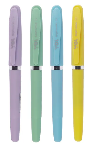 Ручка гелевая черная "Bright pastel" 0,7 мм, в ассортименте, Yoi - фото 5