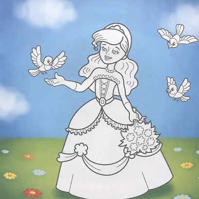 Принцессы. Посмотри и раскрась - фото 2