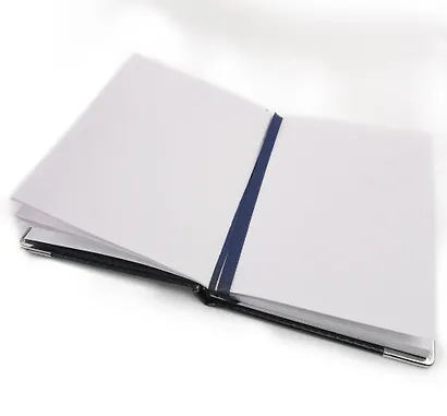 Записная книжка А6 80л кл. "SILVER. Синий" 7БЦ, обл.кож.зам, тиснение серебр.фольгой, 2 ляссе - фото 4