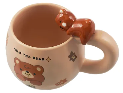 Кружка Мишка Milk Tea (керамика) (400мл) (12-34466-NK-018) - фото 4