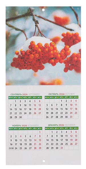 Календарь 2027г 160*170 «Календарь природы» настенный, на скрепке - фото 3