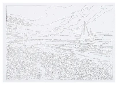 Кпн-273 Картина по номерам на картоне 20*28,5 см "Парус на закате" - фото 3