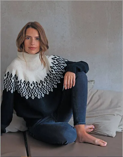 Вязание в стиле СКАНДИ. Норвежская круглая кокетка. Актуальная вязаная мода - фото 5