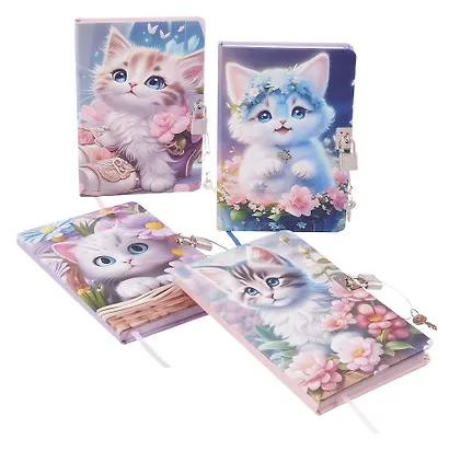Книга для записей 112л лин. "Милые котики" 19*12,5см, на замочке, ассорти - фото 2