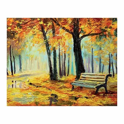 Холст на картоне с контуром BRAUBERG ART CLASSIC Осень, 30х40см, грунтованный, хлопок, 191546 - фото 4