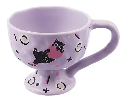 Кружка Котик с сердцем (керамика) (300мл) (12-B3-6641-202510-STB-04) - фото 2