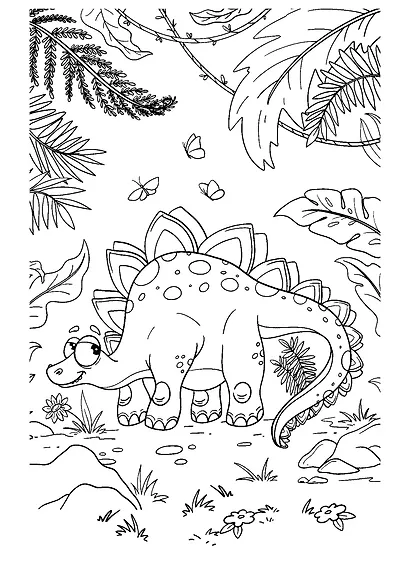 МАКСИ-РАСКРАСКА с наклейками. ДИНОЗАВРЫ - фото 4