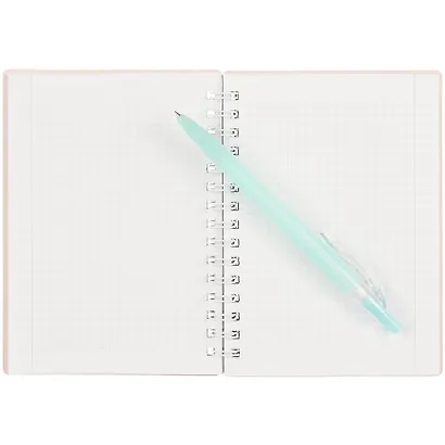 Записная книжка А6 80л кл. "Bunny", малиновый, мягк.переплет, ламинация, спираль - фото 2