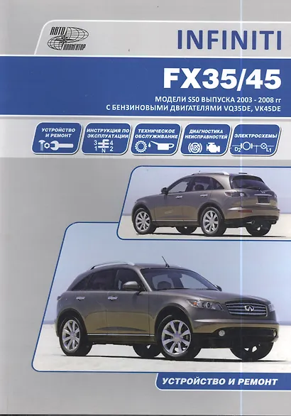 Infiniti FX35/45. Модели S50 выпуска с 2003-2008 г. с бензиновыми двигателями VQ35DE, VK45DE. Руководство по эксплуатации, устройство, техническое обслуживание и ремон - фото 7
