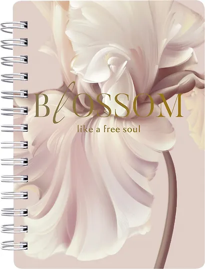 Записная книжка в клетку "Blossom. Ирис", А6, 120 листов, спираль - фото 1
