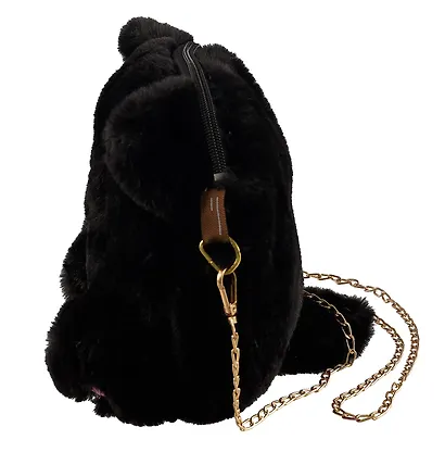 Сумочка плюшевая Котик черный (31х23) (12-04759-02) Bookvalno - фото 5