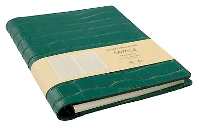 Книга для записей А5 100л лин. "Savage. Изумрудный" евроспираль, иск.кожа, тонир.блок., тиснение серебр.фольгой, петля д/ручки, кармашки - фото 2