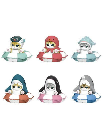 Коллекционная фигурка Mofusand Swimming Ring Series 1 штука blind box MF-250620 - фото 1
